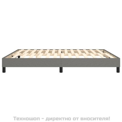 Рамка за легло с пружини, тъмносива, 160x200 см, плат