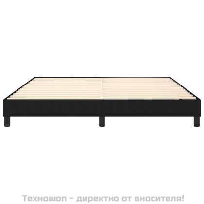 Рамка за легло с пружини, черна, 160x200 см, плат