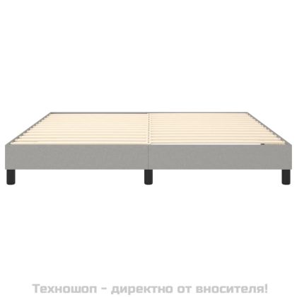 Рамка за легло с пружини, светлосива, 180x200 см, плат