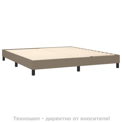 Рамка за легло с пружини, таупе, 180x200 см плат