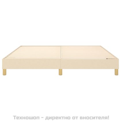 Рамка за легло с пружини, кремава, 180x200 см, плат
