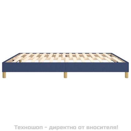 Рамка за легло с пружини, синя, 180x200 см, плат
