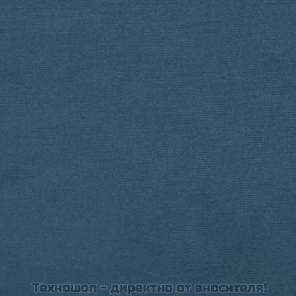 Рамка за легло с пружини, тъмносиня, 160x200 см, кадифе