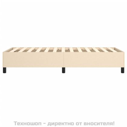 Рамка за легло с пружини, кремави, 90x190 см, плат