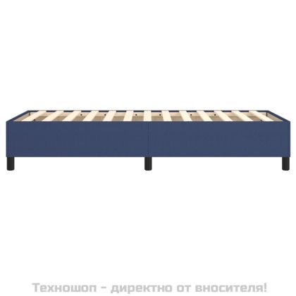 Рамка за легло с пружини, Синьо, 90x200 см, плат