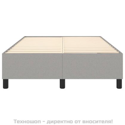 Рамка за легло с пружини, светлосива, 120x200 см, плат