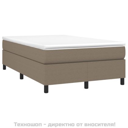 Рамка за легло с пружини, таупе, 120x200 см, плат