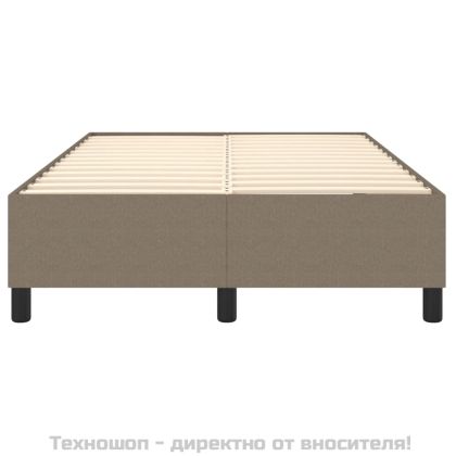 Рамка за легло с пружини, таупе, 120x200 см, плат