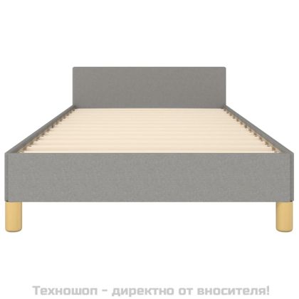 Рамка за легло без матрак, светлосива, 100x200 см, плат