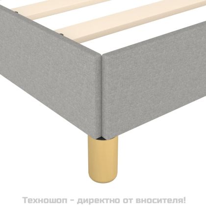 Рамка за легло без матрак, светлосива, 100x200 см, плат