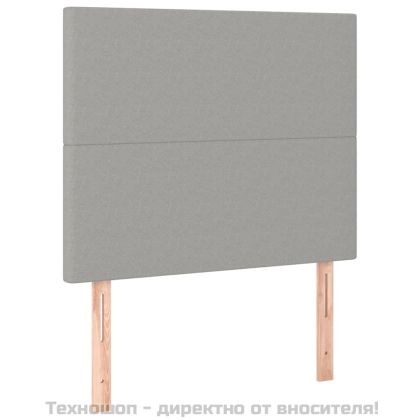 Рамка за легло без матрак, светлосива, 100x200 см, плат