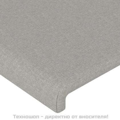 Рамка за легло без матрак, светлосива, 100x200 см, плат