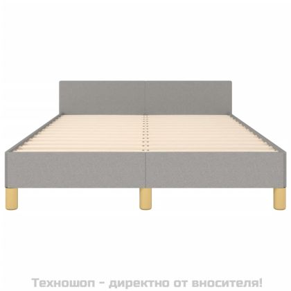 Рамка за легло без матрак, светлосива, 120x200 см, плат