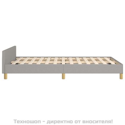 Рамка за легло без матрак, светлосива, 120x200 см, плат