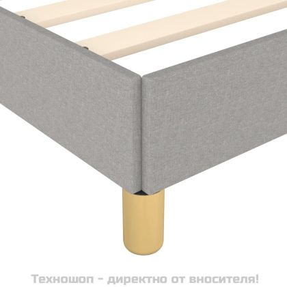 Рамка за легло без матрак, светлосива, 120x200 см, плат