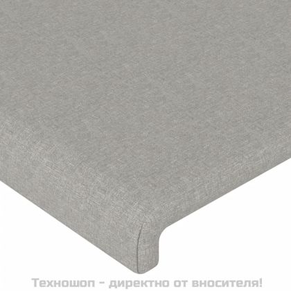 Рамка за легло без матрак, светлосива, 120x200 см, плат