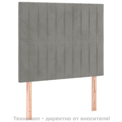 Рамка за легло без матрак, светлосива, 100x200 см, кадифе