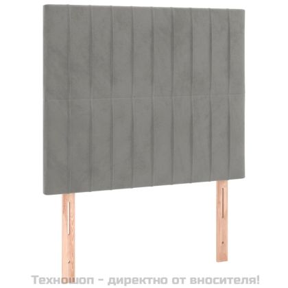 Рамка за легло без матрак, светлосива, 120x200 см, кадифе