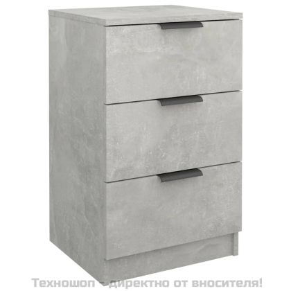 Нощни шкафчета, 2 бр, бетонно сиво, 40x36x65 см