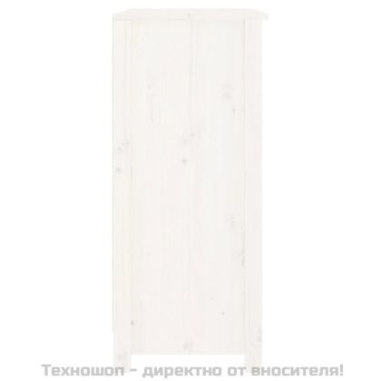 Сайдборд, бял, 70x35x80 см, бор масив