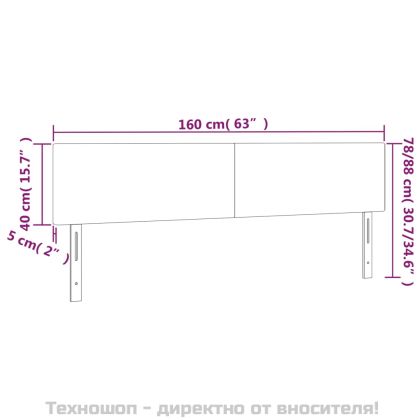 Горни табли за легло,2 бр, черни,80x5x78/88 см, изкуствена кожа