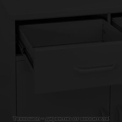 Шкаф за съхранение, черен, 80х35х101,5 см, стомана