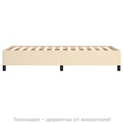 Рамка за легло без матрак, кремави, 90x190 см, плат