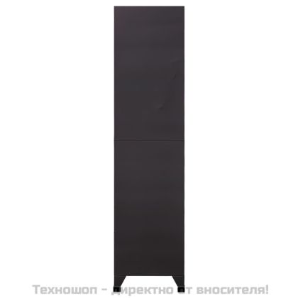 Заключващ се шкаф, антрацит и червено, 90x45x180 см, стомана