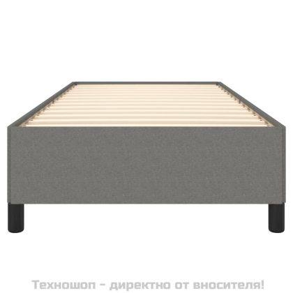 Рамка за легло без матрак, тъмносива, 90x200 см, плат
