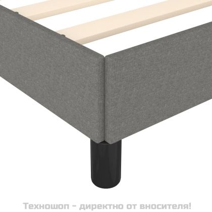 Рамка за легло без матрак, тъмносива, 90x200 см, плат