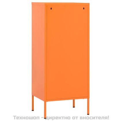 Шкаф за съхранение, оранжев, 42,5x35x101,5 см, стомана