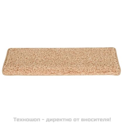 Изтривалки за стълби 15 бр. 65x21x4 см, златисти, правоъгълни, кант