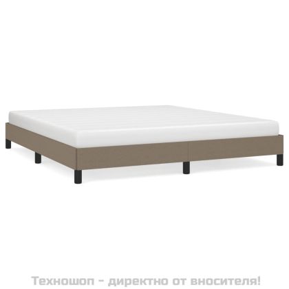 Рамка за легло без матрак, таупе, 180x200 см плат