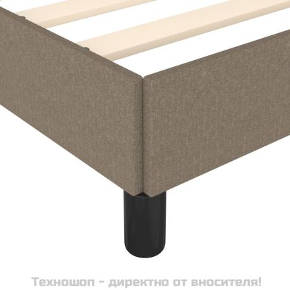 Рамка за легло без матрак, таупе, 180x200 см плат