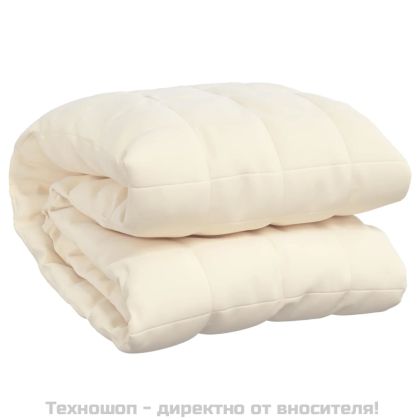 Утежнено одеяло светлокремаво 155x220 см 7 кг плат