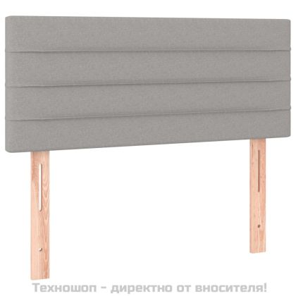 Боксспринг легло с матрак, светлосиво, 90x200 см, плат