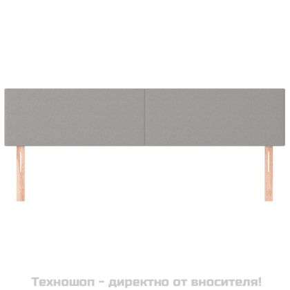 Горни табли за легло, 2 бр, светлосиви, 100x5x78/88 см, плат