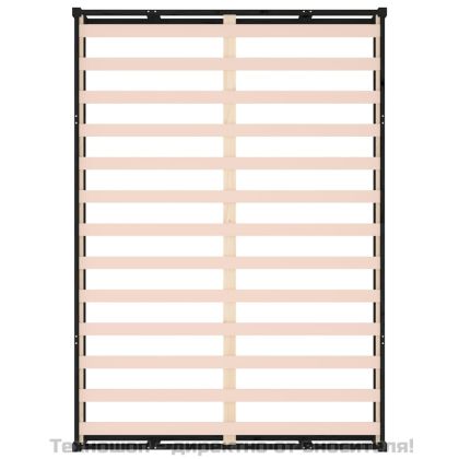 Рамка за легло, черна, 200x200 см, масивно дърво