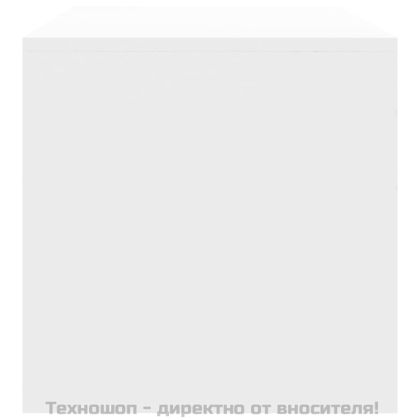 ТВ шкаф, бял, 120x40x40 см, инженерно дърво