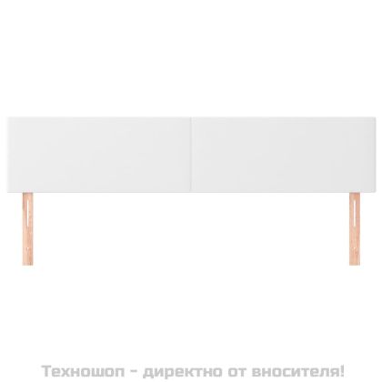 Горни табли за легло 2 бр бели 100x5x78/88 см, изкуствена кожа