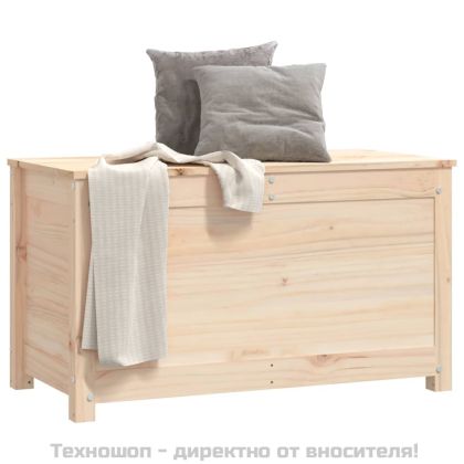 Кутия за съхранение, 80x40x45,5 см, борово дърво масив