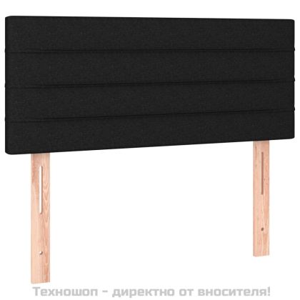 Боксспринг легло с матрак, черно, 120x200 см, плат