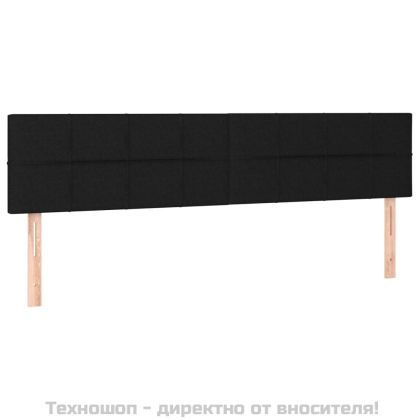 Боксспринг легло с матрак, черно, 160x200 см, плат