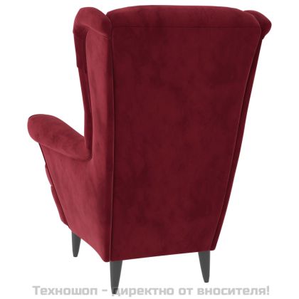 Фотьойл, виненочервен, кадифе