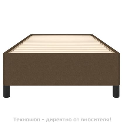 Рамка за легло без матрак, тъмнокафява, 90x190 см, плат
