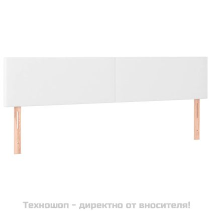 Боксспринг легло с матрак, бяло, 180x200 см, изкуствена кожа