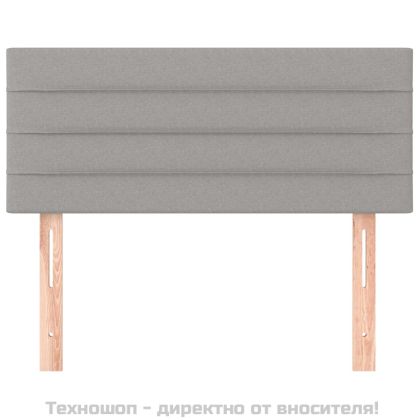 Горна табла за легло, светлосива, 90x5x78/88 см, плат