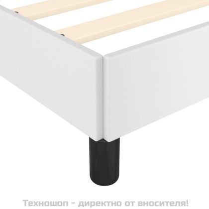 Рамка за легло с табла без матрак, бяла, 100x200 см