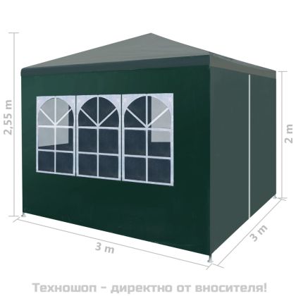 Парти шатра, 3х3 м, зелена