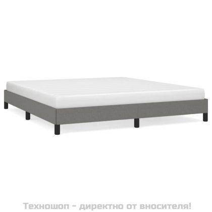 Рамка за легло без матрак, тъмносива, 160x200 см, плат